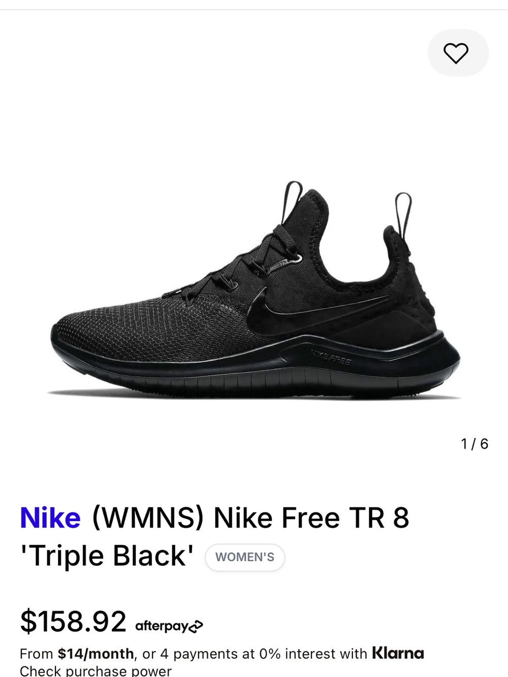 Nike Women's Black Lightweight Training Sneakers - Picture 2 of 8